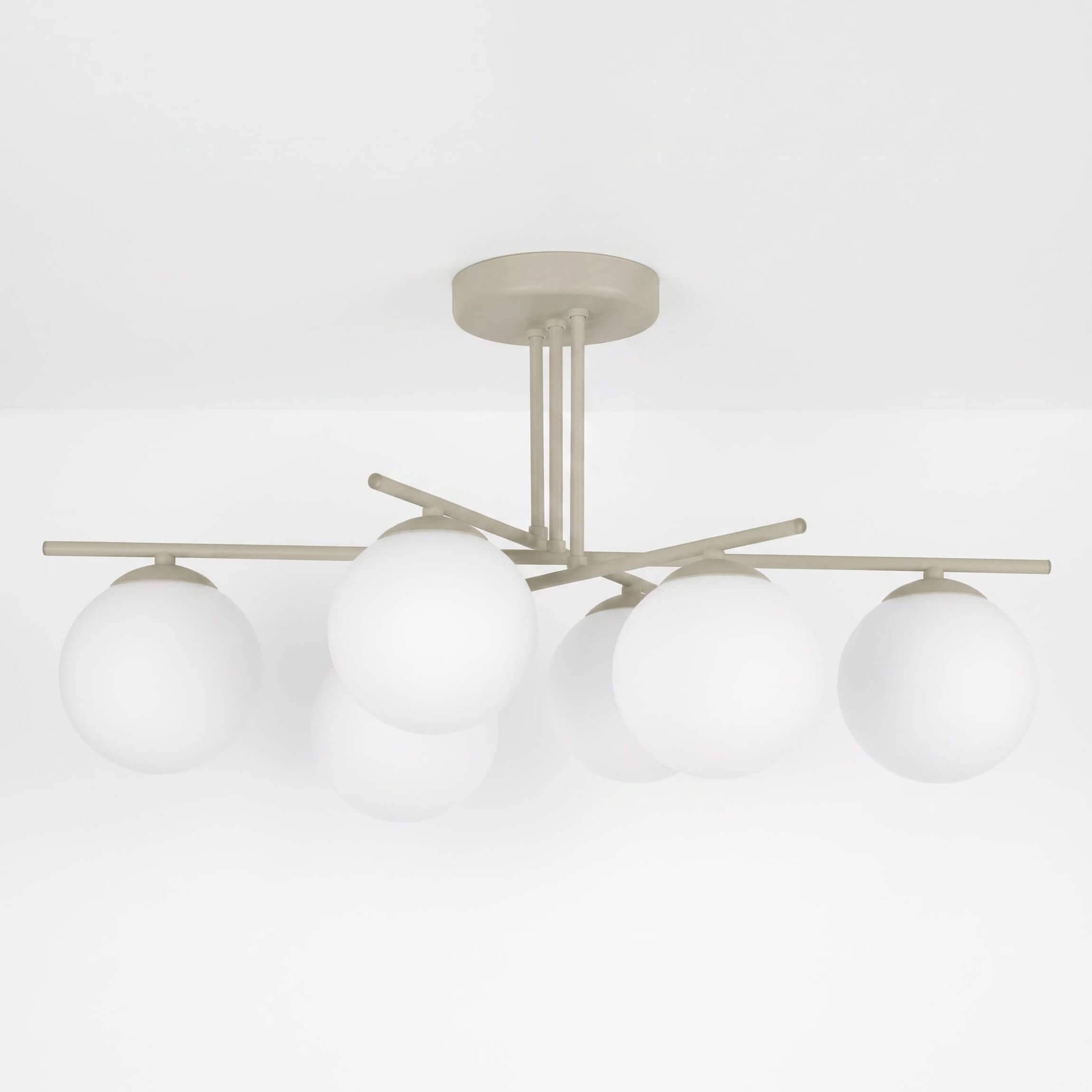 Kaja Raya lámpara de techo 6x10 W blanco-beige K-6044