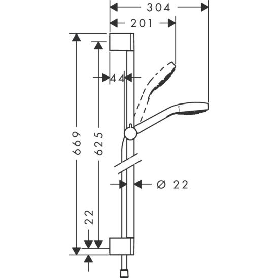 Conjunto grifo para ducha Hansgrohe Talis S 72600000, grifo para lavabo Hansgrohe Talis S 72020000, 26562400