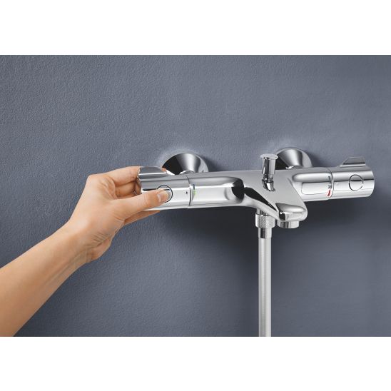 Conjunto grifo de bañera y ducha Grohe Grohtherm 800 34567000, conjunto de ducha Grohe Vitalio SmartActive 26596000