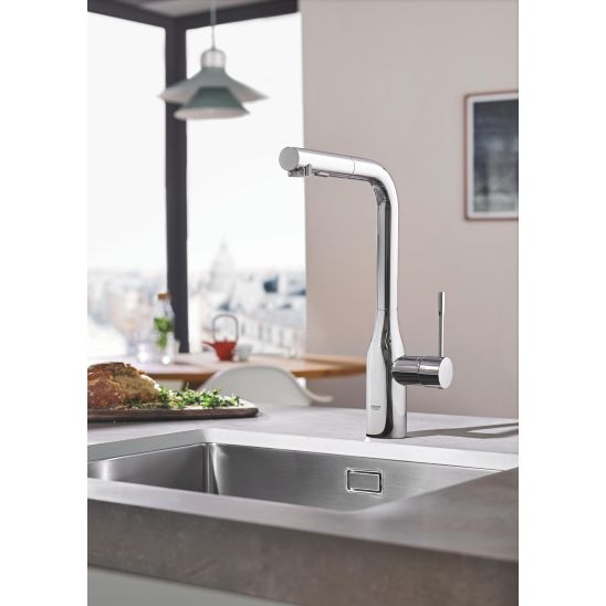Conjunto grifo de cocina Grohe Essence 30270000, fregadero de granito Grohe K700 31654AP0