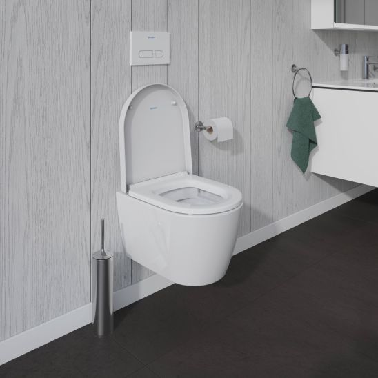 Conjunto taza de inodoro Duravit ME by Starck 2530090000, tapa de inodoro Duravit ME by Starck 0020190000