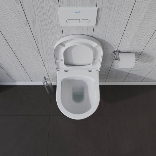 Conjunto taza de inodoro Duravit ME by Starck 2530090000, tapa de inodoro Duravit ME by Starck 0020190000