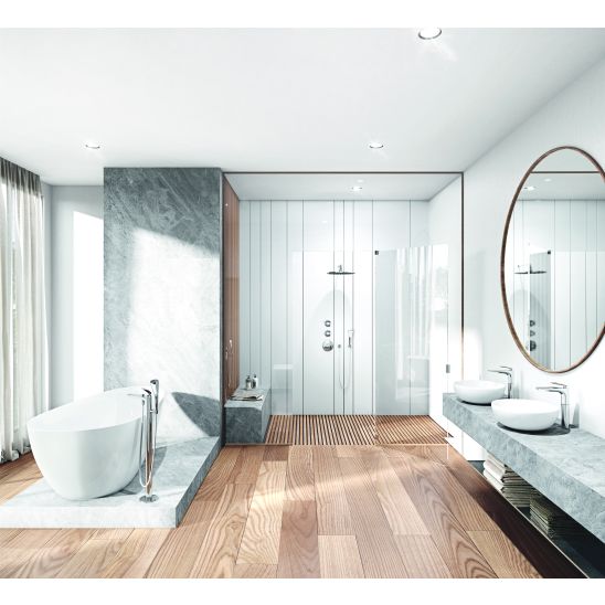 Conjunto grifo de bañera y ducha Kludi Bozz 386590576, ducha con efecto lluvia Kludi A-QA 6432505-00, 88011, 6651405-00, 3912005-00, 610710500, 6054705-00