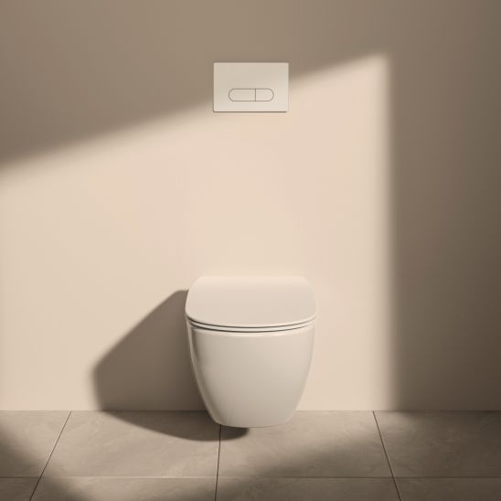 Conjunto taza de inodoro Ideal Standard Tesi T007901, tapa de inodoro Ideal Standard Tesi T352701