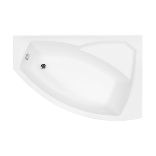 Conjunto bañera de esquina Besco Rima #WAR-140-NP, sifón de bañera Besco Rima OAR-140-NS