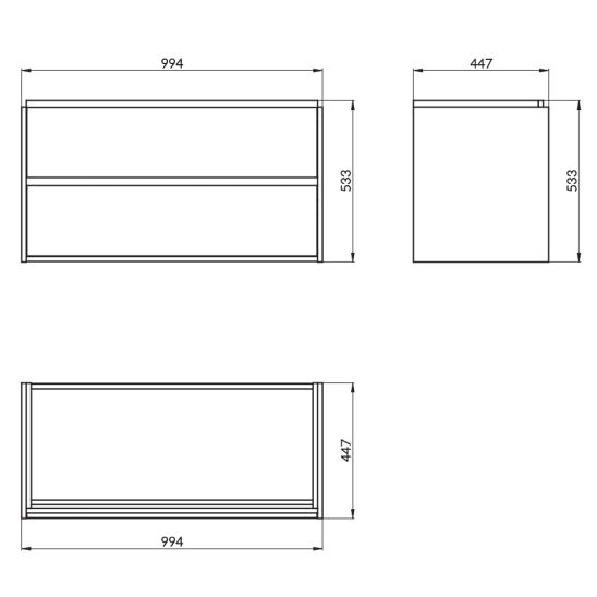 Conjunto armario Cersanit Crea S924-021, lavabo Cersanit Crea K114-018