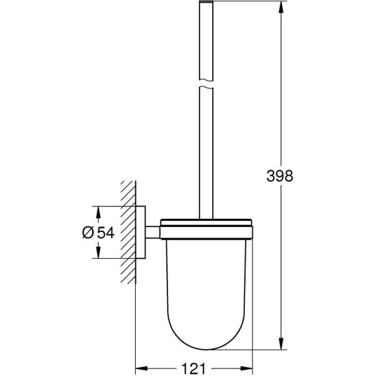 Conjunto botón de descarga Grohe Skate 38732DA0, escobilla de baño Grohe Essentials 40374DA1, 40689DA1, 40364DA1