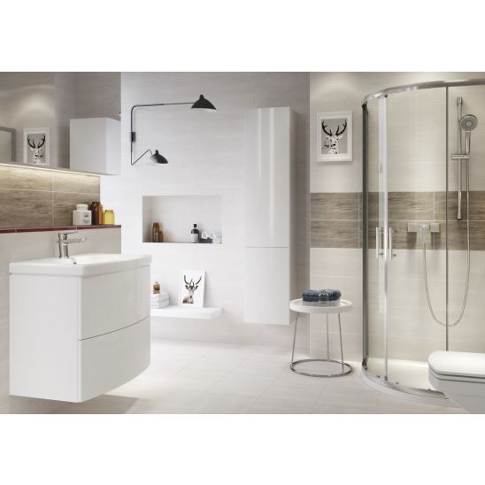 Conjunto grifo de bañera y ducha Cersanit Mille S951-006, grifo para lavabo Cersanit Mille S951-045, S951-022