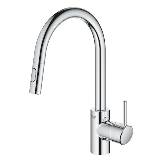 Conjunto fregadero de granito Grohe K400 31639AP0, grifo de cocina Grohe Concetto 31483002