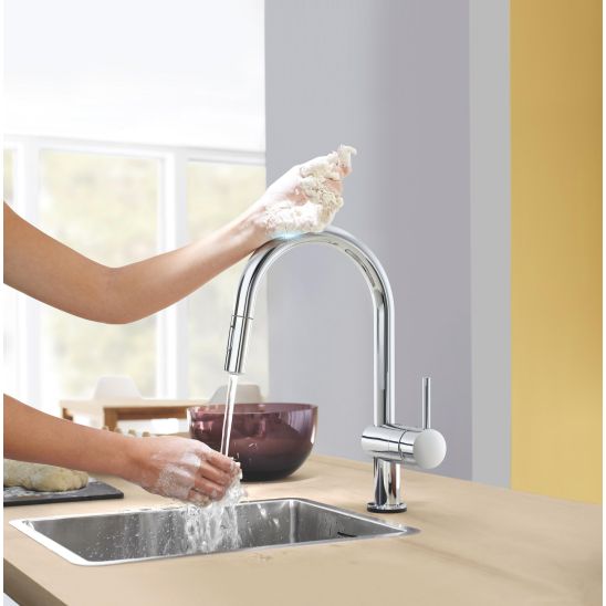 Conjunto grifo de cocina Grohe Minta 31358002, fregadero de granito Grohe K700 31654AP0