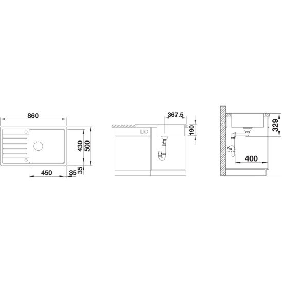 Conjunto fregadero de granito Blanco Legra XL 6 S 523331, grifo de cocina Oltens Lista 35202100