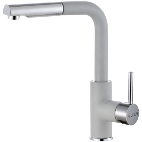 Conjunto fregadero de granito Alveus Atrox 1132001, grifo de cocina Alveus Siros 1129044