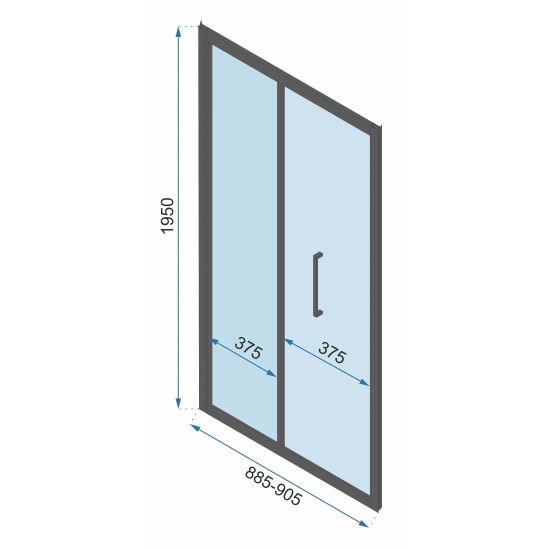 Conjunto puerta de ducha Rea Rapid Fold REA-K6419, mampara de ducha Rea Rapid REA-K6423