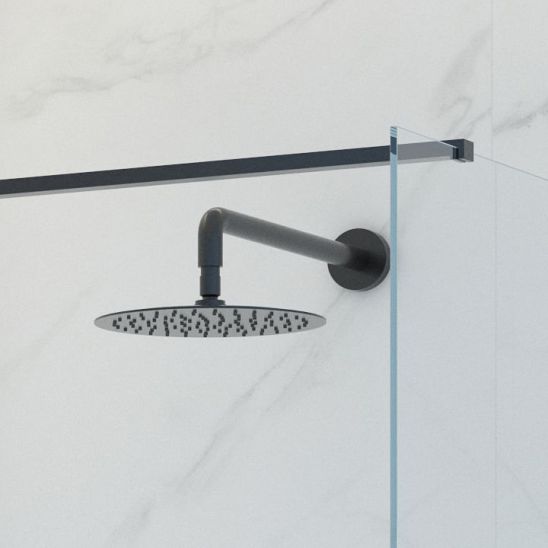 Conjunto ducha con efecto lluvia Oltens Atran 37004300, brazo a pared Oltens Lagan 39400300