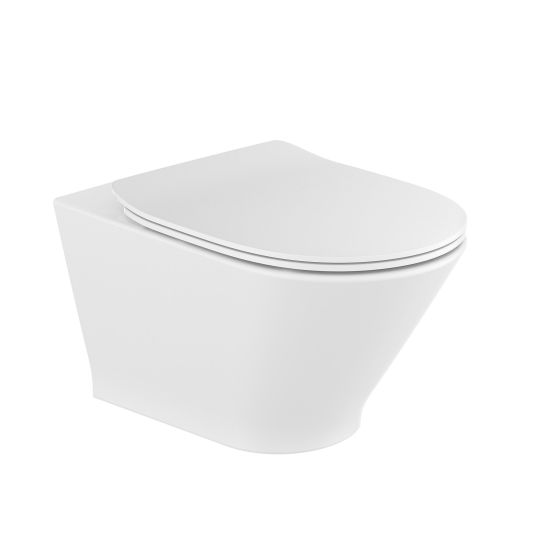 Conjunto taza de inodoro con asiento de cierre suave Roca Gap Round A34H0N8000, marco empotrado Roca Duplo One A890070020, A890189206, A890063000