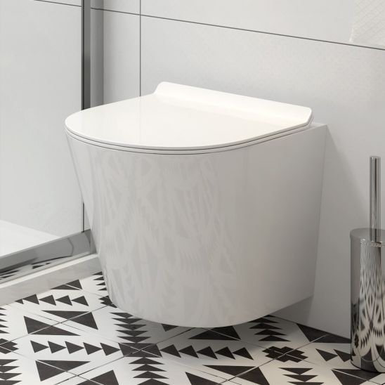 Conjunto marco empotrado Grohe Solido 38971000, taza de inodoro con asiento de cierre suave Hagser Otis HGR30000042