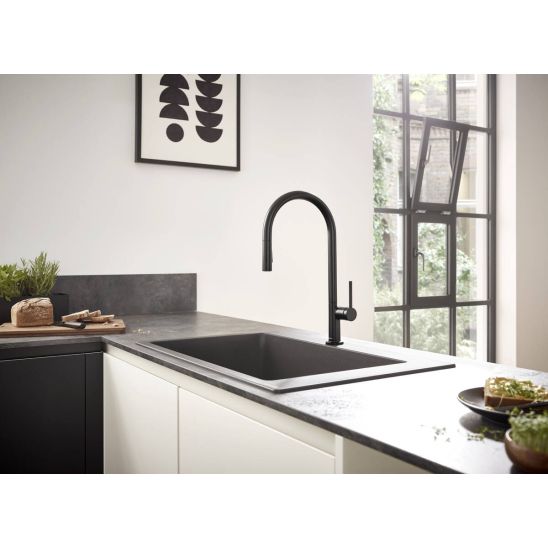 Conjunto grifo de cocina Hansgrohe Talis M54 72801670, fregadero de acero Hansgrohe S 71 43428800, 43921800