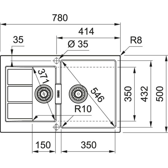 Conjunto grifo de cocina Oltens Duf 35203100, fregadero Tectonite Franke Sirius 2.0 143.0618.687