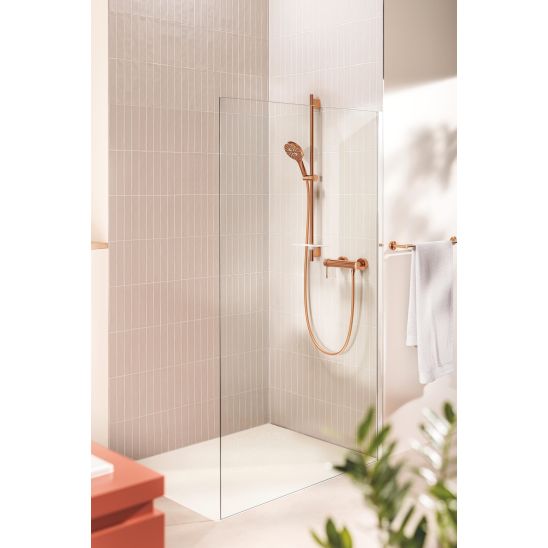 Conjunto brazo de ducha con efecto lluvia Grohe Rainshower Mono 26558DL0, grifo de bañera y ducha Grohe Essence 24058DL1, 26574DL0, 26658DL0, 28388DA0