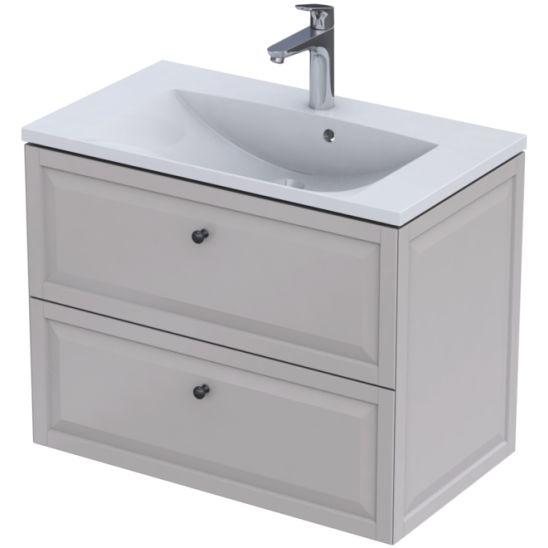 Conjunto armario Oristo Montebianco OR47-SD2S-80-10, lavabo Oristo Amelia UME-AM-80-92