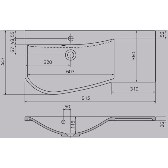 Conjunto armario Oristo Opal OR30-SD4S-90-1-L, lavabo Oristo Opal UME-OP-90-92-L