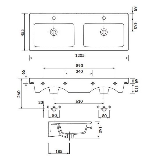 Conjunto armario Cersanit Crea S931-001, lavabo Cersanit Crea K673-006