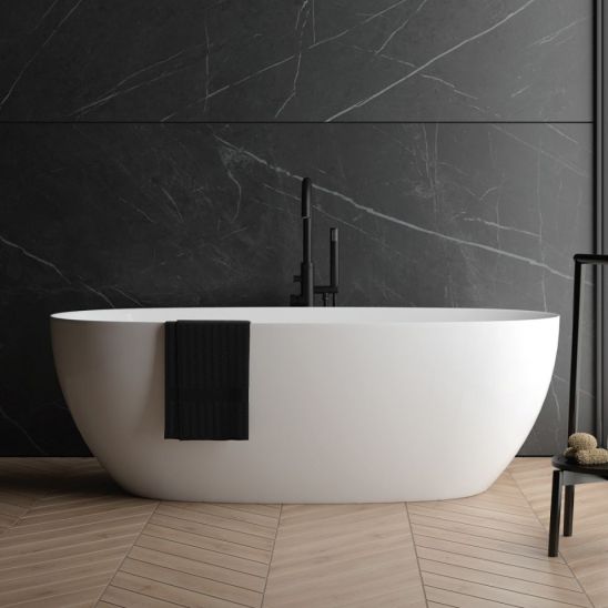 Conjunto bañera exenta Oltens Ebba 12012000, embellecedor de tapón Oltens 09002300