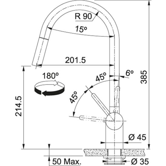 Conjunto fregadero de acero Franke Maris 122.0525.271, grifo de cocina Franke Leda Neo 115.0590.047
