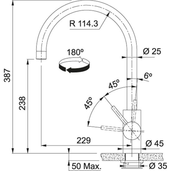 Conjunto fregadero de acero Franke Maris 122.0525.271, grifo de cocina Franke Eos 115.0590.044