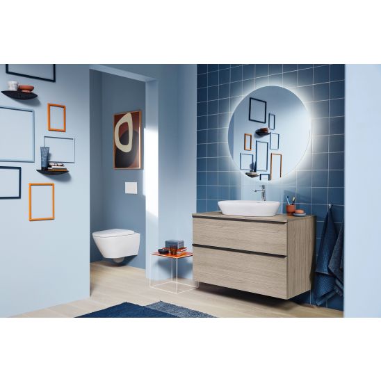 Conjunto taza de inodoro con asiento de cierre suave Duravit D-Neo 45770900A1, marco empotrado Duravit DuraSystem WD1029000000, WD5009011000