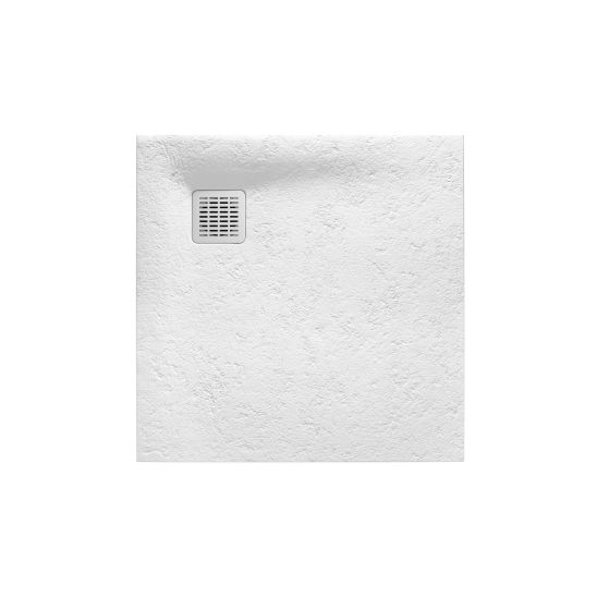Conjunto puerta de ducha Roca Capital AM4508012M, plato de ducha cuadrado Roca Terran AP10332032001100, AM4408012M