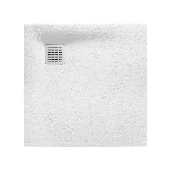 Conjunto puerta de ducha Roca Capital AM4609012M, plato de ducha cuadrado Roca Terran AP10338438401100, AM4409012M