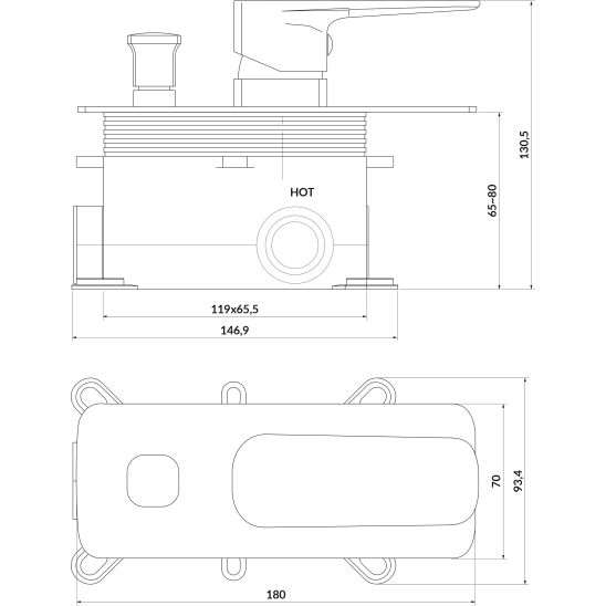 Conjunto grifo de bañera y ducha Cersanit Larga S951-374, conjunto de ducha Cersanit Larga S951-512, S951-706