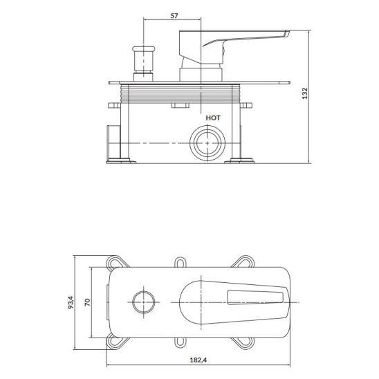 Conjunto grifo de bañera y ducha Cersanit Mille S951-342, conjunto de ducha Cersanit Mille S951-522, S951-711