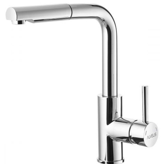 Conjunto fregadero de granito Alveus Atrox 1131993, grifo de cocina Alveus Siros 1129047