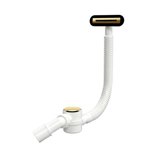 Conjunto bañera rectangular Excellent Heaven Slim WAEX.HEV17WHS, sifón para bañera Excellent Flow ARIN.FLOW.GL