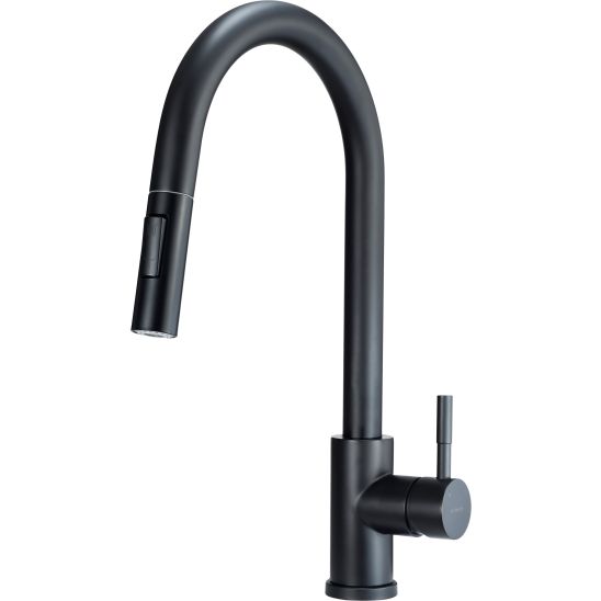 Conjunto fregadero de granito Deante Andante ZQN_N113, grifo de cocina Deante Lima BBMN72M, ZXY_N972