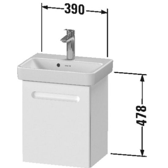 Conjunto armario Duravit No. 1 N14266L49490000, lavabo Duravit No. 1 07434500002