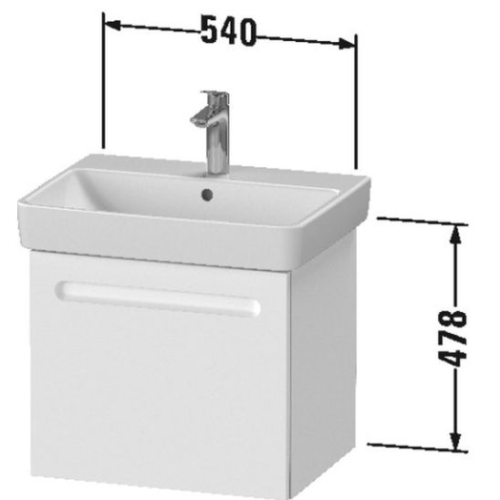 Conjunto armario Duravit No. 1 N14281018180000, lavabo Duravit No. 1 23756000002