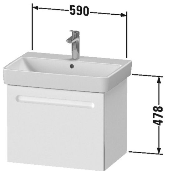 Conjunto armario Duravit No. 1 N14282018180000, lavabo Duravit No. 1 23756500002