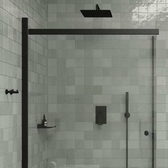 Conjunto ducha con efecto lluvia Hagser Mila HGR27000037, brazo a pared Hagser Karin HGR29000037