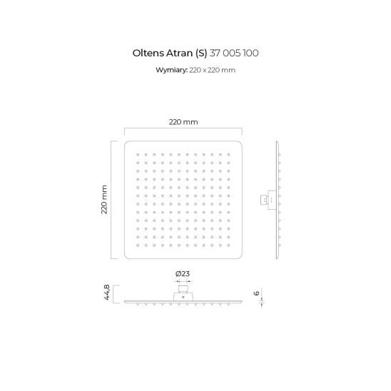 Conjunto grifo de bañera y ducha Oltens Gota 34101100, ducha con efecto lluvia Oltens Atran 37005100, 39401100, 39303100, 37103100, 37200100