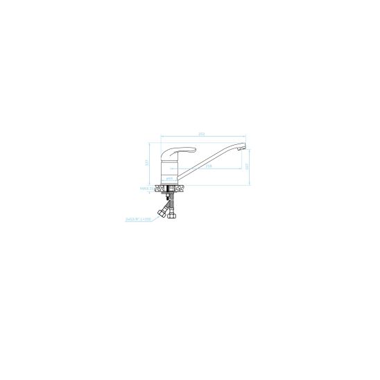 Conjunto fregadero de acero Kuchinox Mini SKM010T, grifo de cocina Kuchinox Pedro BQE060D