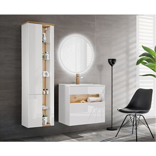 Conjunto armario Comad Bahama White BAHAMAWHITE820FSC, lavabo Comad Sky SKY 60/DP-8099