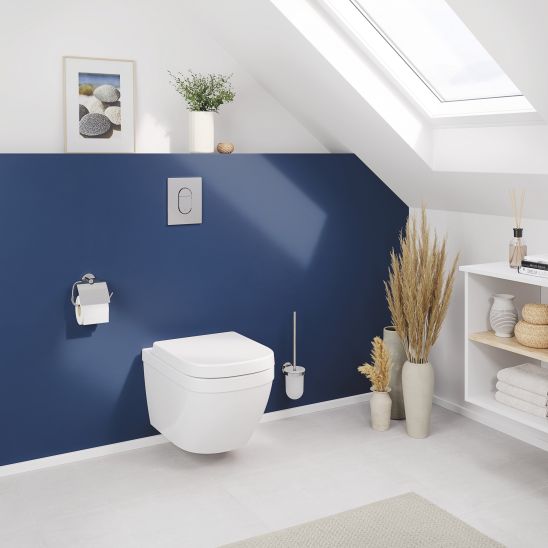 Conjunto marco empotrado Grohe Rapid SL 38827000, taza de inodoro con asiento de cierre suave Grohe Bau Ceramic 39899000