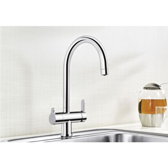 Conjunto filtro para fregadero Blanco Soft 527453, grifo de cocina Blanco Trima 520840