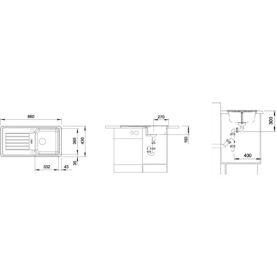 Conjunto fregadero de granito Blanco Favos 45 S 526079, grifo de cocina Hagser Emma HGR40000035