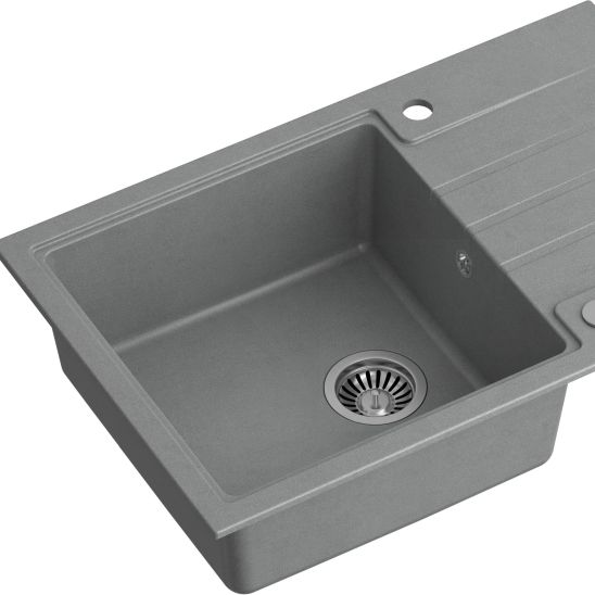 Conjunto fregadero GraniteQ Quadron Peter HCQP7850SZK, grifo de cocina Quadron Kate 3623500_GR, MFS1001GR