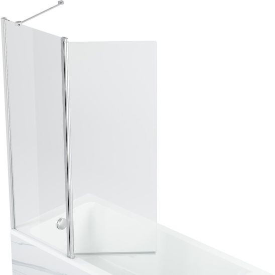 Conjunto bañera rectangular Roca Savai A248587000, mampara de bañera Roca Town-N AMP2210012M