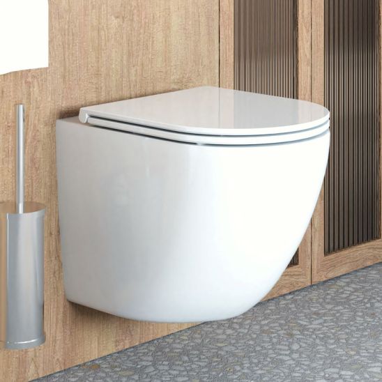 Conjunto taza de inodoro Oltens Hamnes 42021000, marco empotrado Tece Base 9400407, 9240407, 45109000